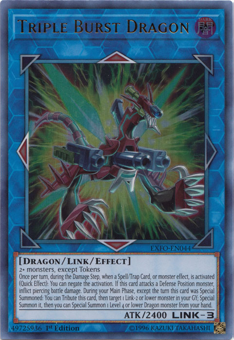 Triple Burst Dragon [EXFO-EN044] Ultra Rare | Card Merchant Takapuna