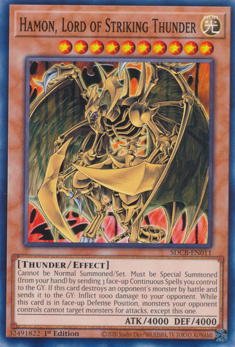 Hamon, Lord of Striking Thunder [SDCB-EN011] Common | Card Merchant Takapuna