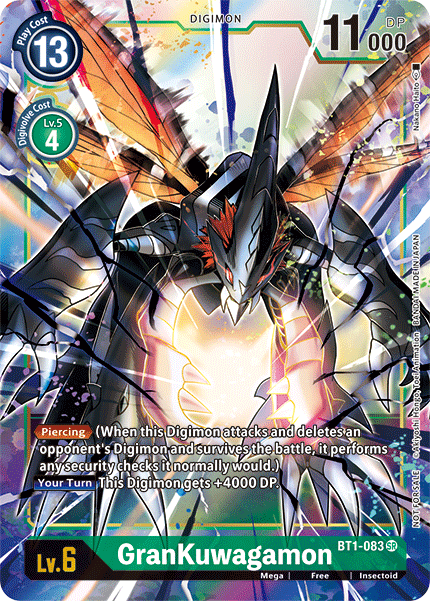 GranKuwagamon [BT1-083] (Alternate Art) [Release Special Booster Ver.1.5] | Card Merchant Takapuna