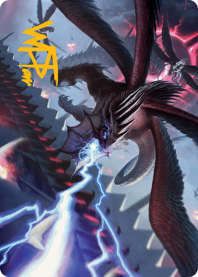 Defiant Thundermaw Art Card (Gold-Stamped Signature) [March of the Machine Art Series] | Card Merchant Takapuna