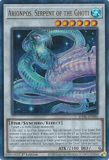 Arionpos, Serpent of the Ghoti [DABL-EN088] Ultra Rare | Card Merchant Takapuna