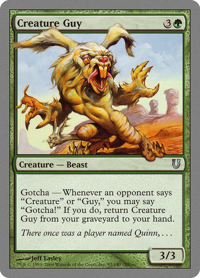 Creature Guy [Unhinged] | Card Merchant Takapuna