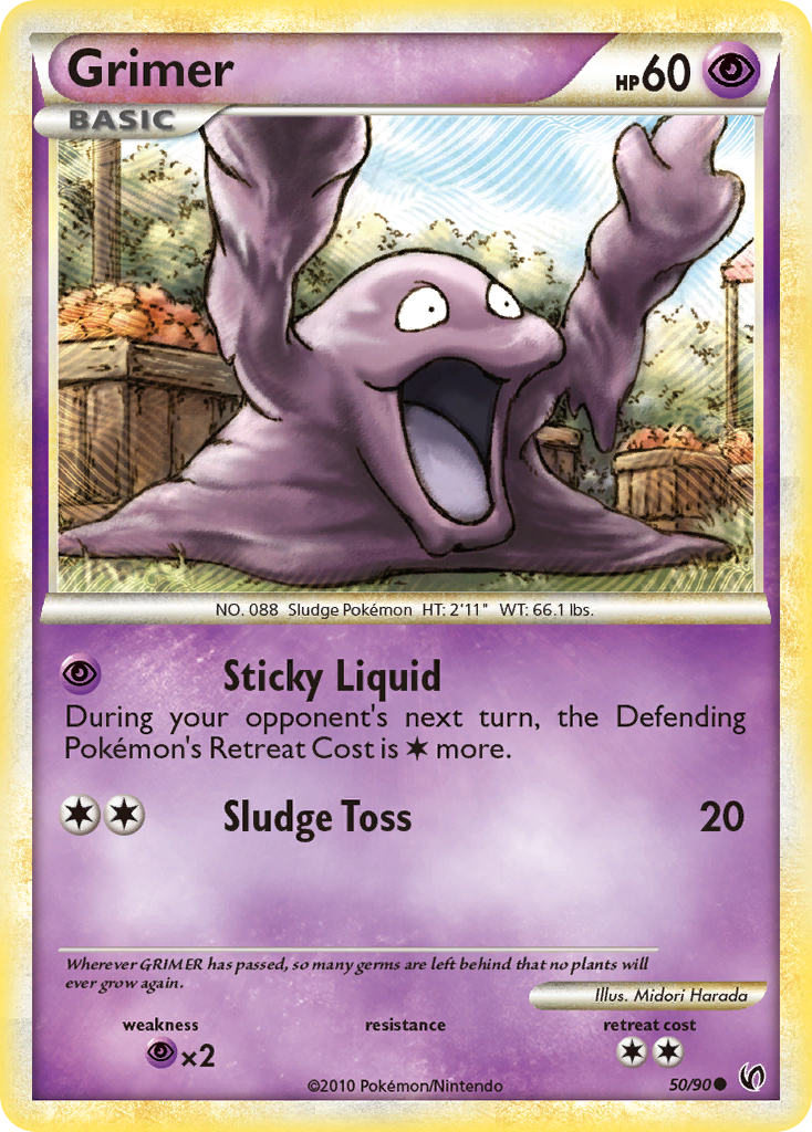 Grimer (50/90) [HeartGold & SoulSilver: Undaunted] | Card Merchant Takapuna