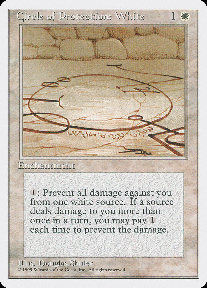 Circle of Protection: White [Fourth Edition] | Card Merchant Takapuna