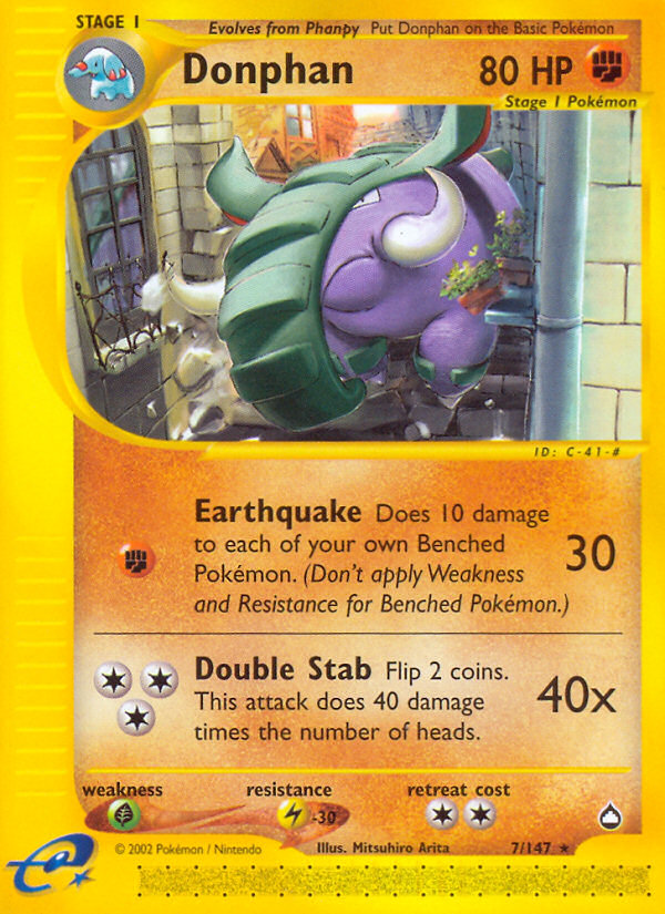 Donphan (7/147) [Aquapolis] | Card Merchant Takapuna