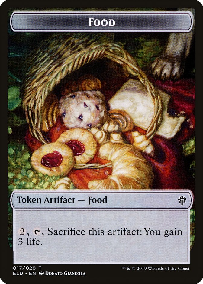 Rat // Food (17) Double-Sided Token [Throne of Eldraine Tokens] | Card Merchant Takapuna