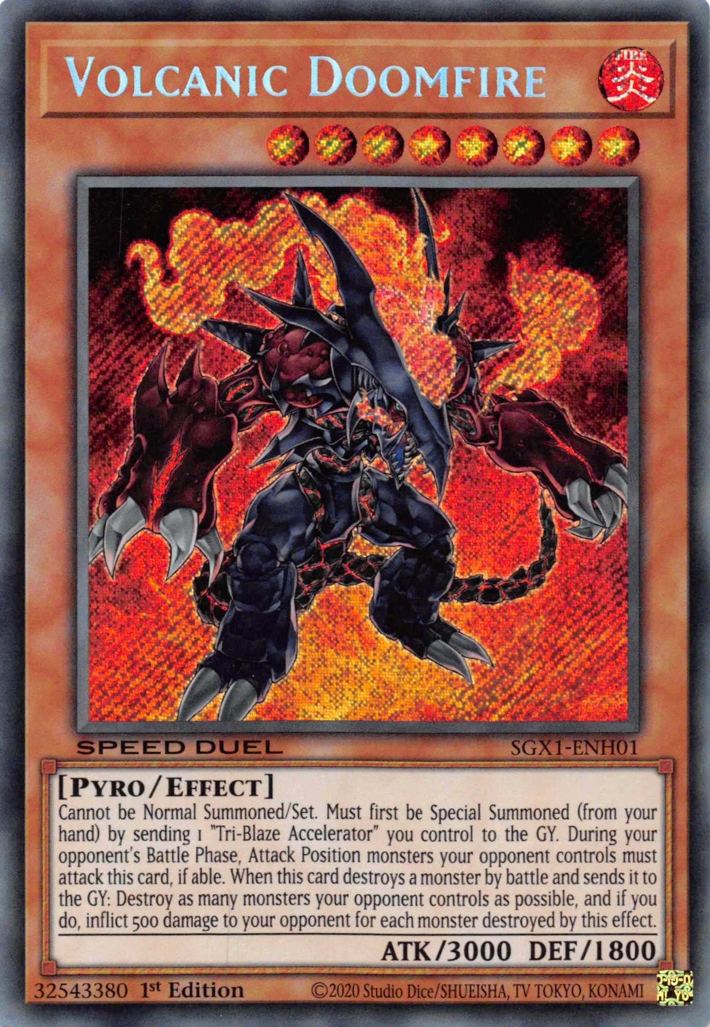 Volcanic Doomfire [SGX1-ENH01] Secret Rare | Card Merchant Takapuna