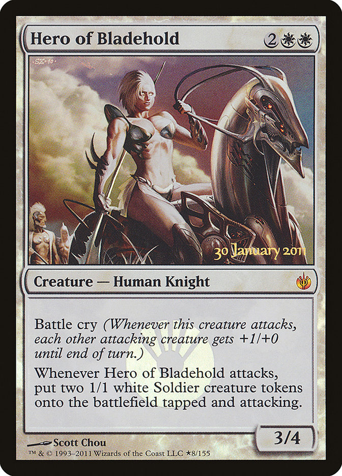 Hero of Bladehold [Mirrodin Besieged Prerelease Promos] | Card Merchant Takapuna