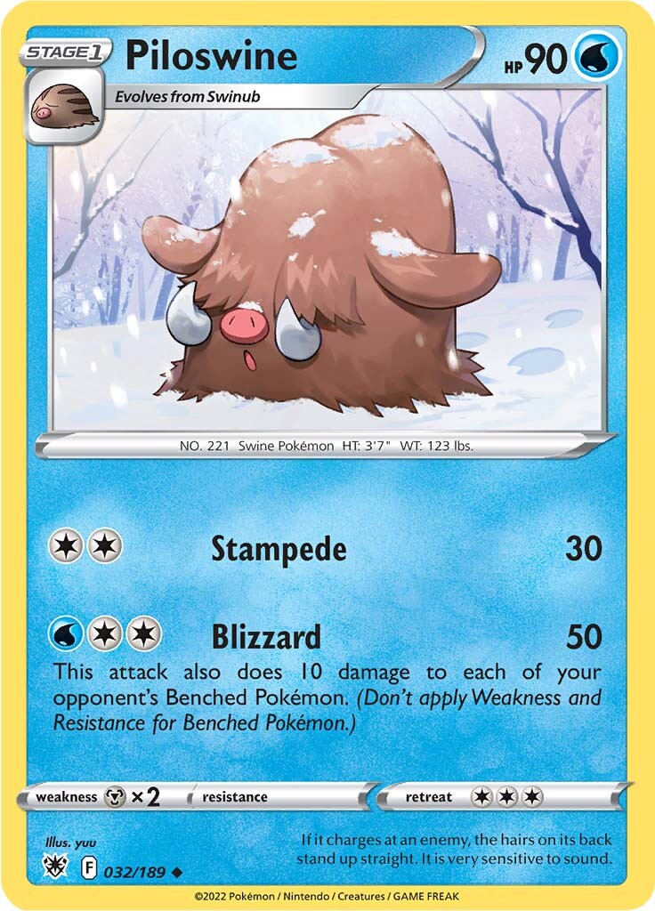 Piloswine (032/189) [Sword & Shield: Astral Radiance] | Card Merchant Takapuna