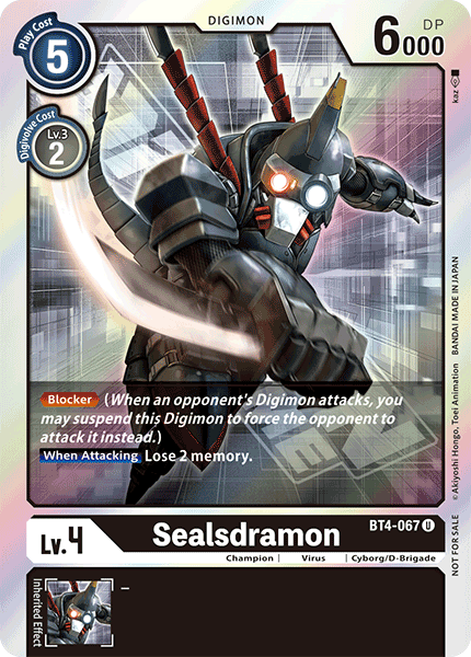 Sealsdramon [BT4-067] (Event Pack) [Great Legend Promos] | Card Merchant Takapuna