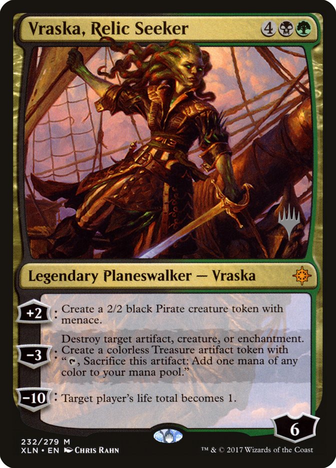 Vraska, Relic Seeker (Promo Pack) [Ixalan Promos] | Card Merchant Takapuna