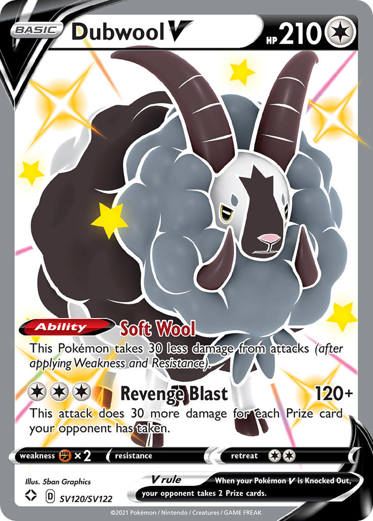 Dubwool V (SV120/SV122) [Sword & Shield: Shining Fates] | Card Merchant Takapuna