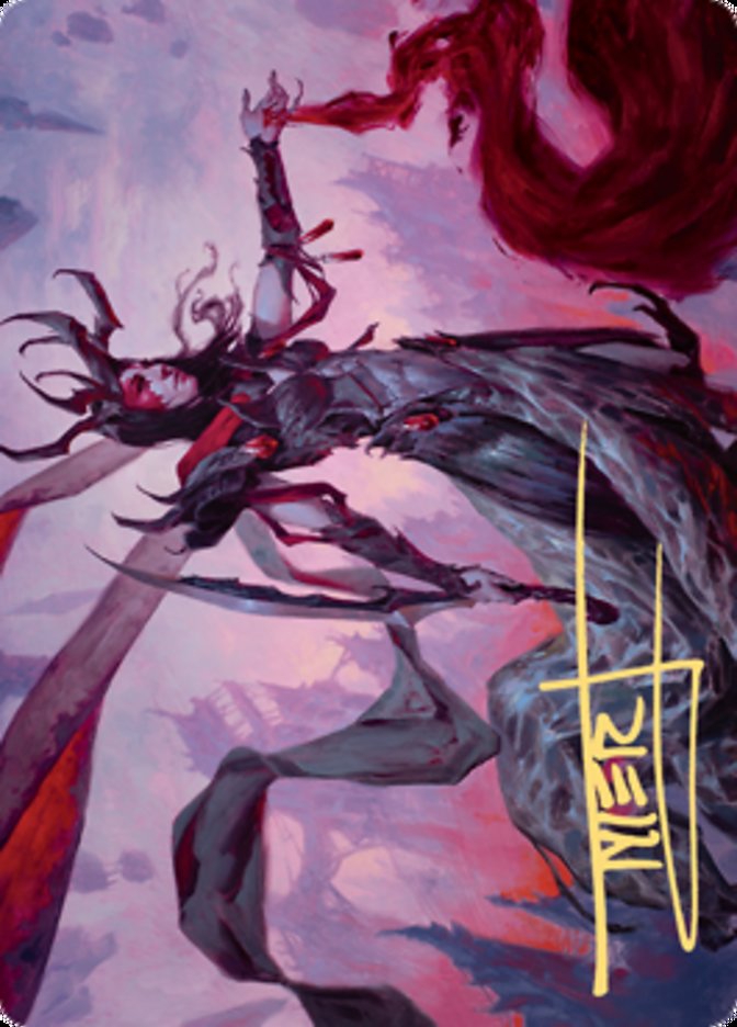 Drana, the Last Bloodchief Art Card (Gold-Stamped Signature) [Zendikar Rising Art Series] | Card Merchant Takapuna