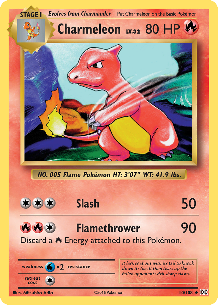 Charmeleon (10/108) [XY: Evolutions] | Card Merchant Takapuna