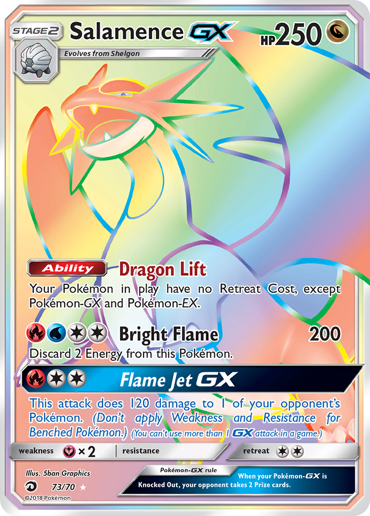 Salamence GX (73/70) [Sun & Moon: Dragon Majesty] | Card Merchant Takapuna