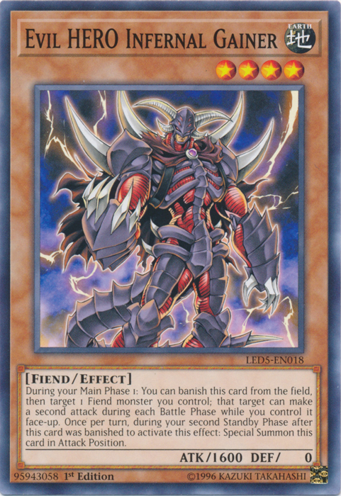 Evil Hero Infernal Gainer [LED5-EN018] Common | Card Merchant Takapuna