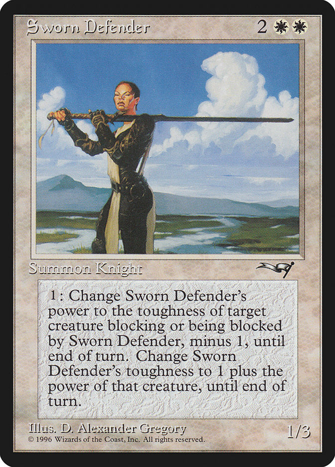 Sworn Defender [Alliances] | Card Merchant Takapuna