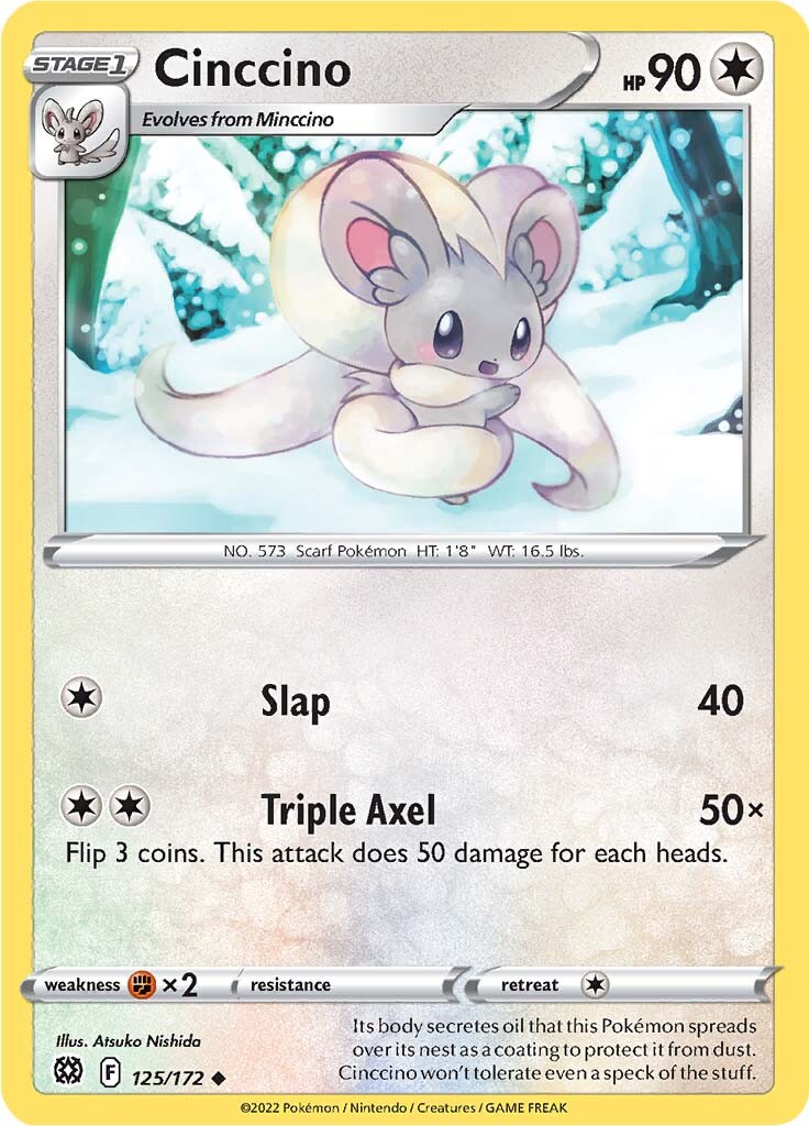 Cinccino (125/172) [Sword & Shield: Brilliant Stars] | Card Merchant Takapuna