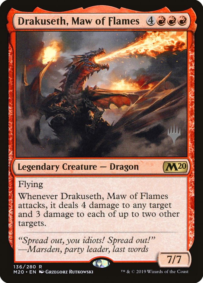 Drakuseth, Maw of Flames (Promo Pack) [Core Set 2020 Promos] | Card Merchant Takapuna