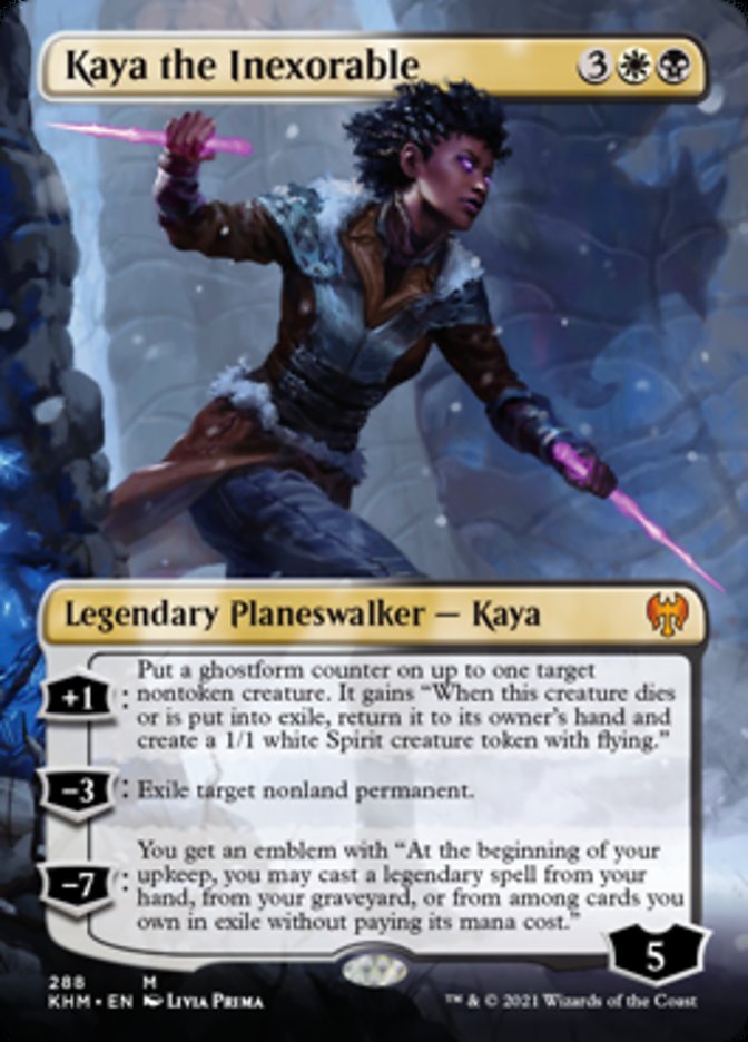 Kaya the Inexorable (Borderless) [Kaldheim] | Card Merchant Takapuna