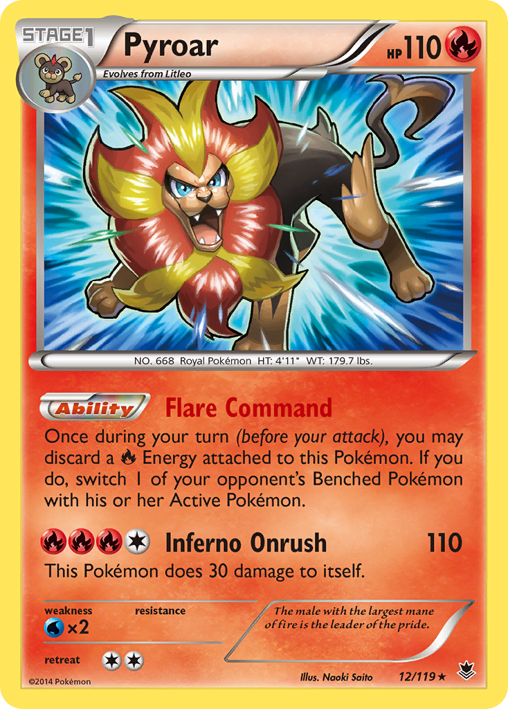 Pyroar (12/119) [XY: Phantom Forces] | Card Merchant Takapuna