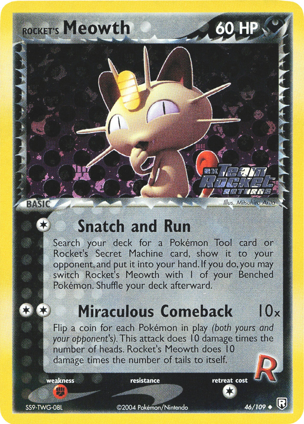 Rocket's Meowth (46/109) (Stamped) [EX: Team Rocket Returns] | Card Merchant Takapuna