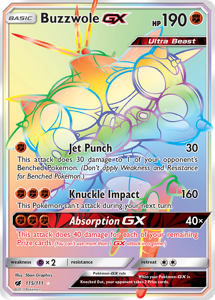 Buzzwole GX (115/111) [Sun & Moon: Crimson Invasion] | Card Merchant Takapuna