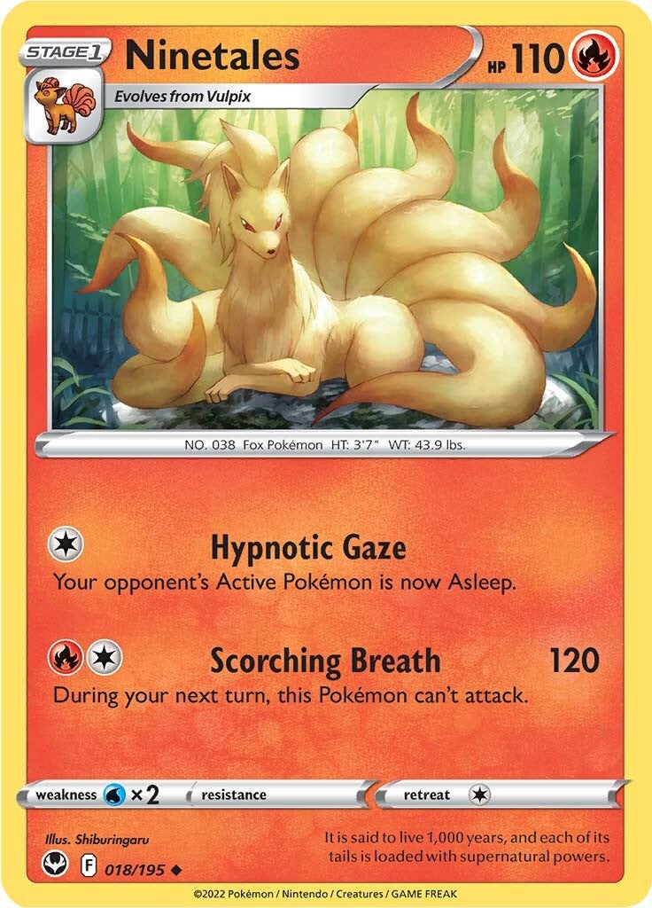 Ninetales (018/195) [Sword & Shield: Silver Tempest] | Card Merchant Takapuna