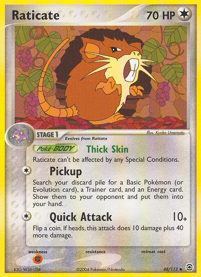 Raticate (48/112) [EX: FireRed & LeafGreen] | Card Merchant Takapuna