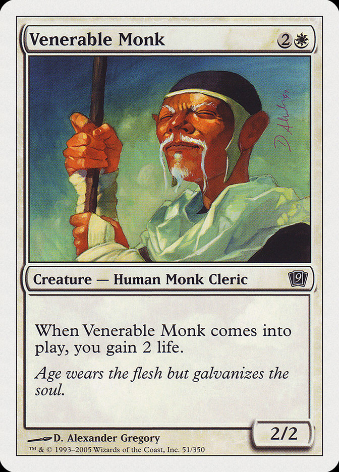 Venerable Monk [Ninth Edition] | Card Merchant Takapuna