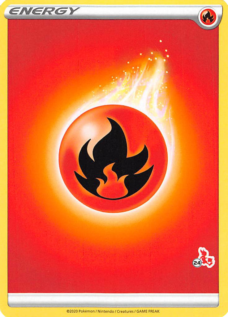 Fire Energy (Cinderace Stamp #24) [Battle Academy 2022] | Card Merchant Takapuna