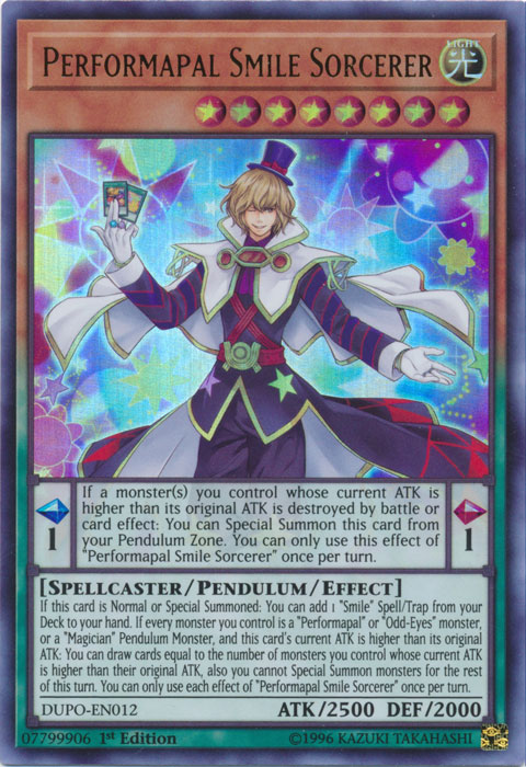 Performapal Smile Sorcerer [DUPO-EN012] Ultra Rare | Card Merchant Takapuna