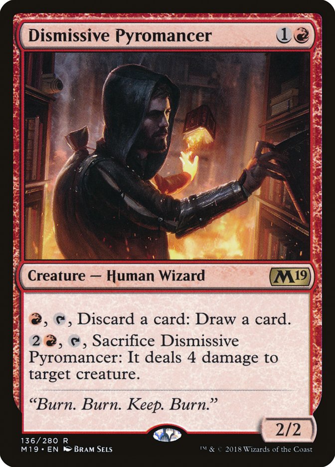 Dismissive Pyromancer [Core Set 2019] | Card Merchant Takapuna