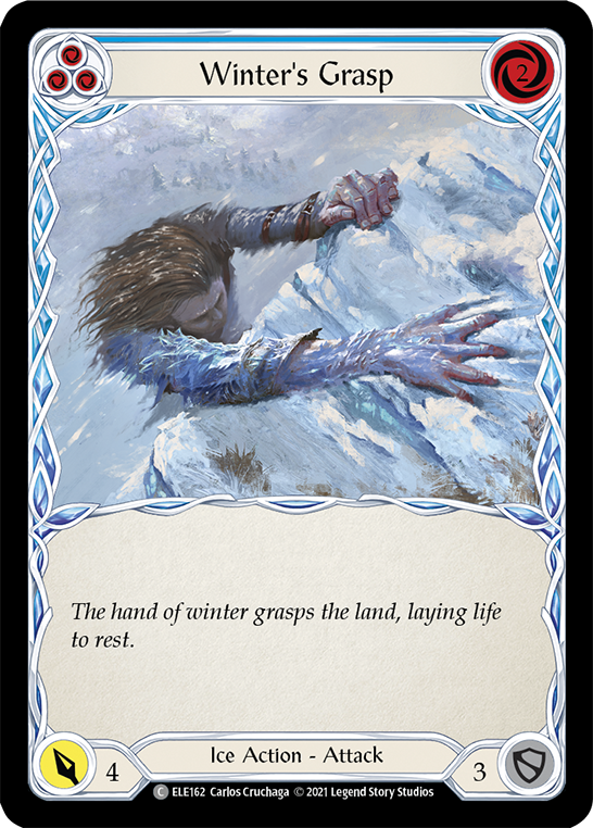 Winter's Grasp (Blue) [ELE162] (Tales of Aria)  1st Edition Rainbow Foil | Card Merchant Takapuna