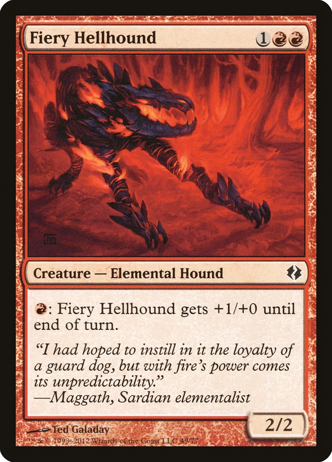 Fiery Hellhound [Duel Decks: Venser vs. Koth] | Card Merchant Takapuna