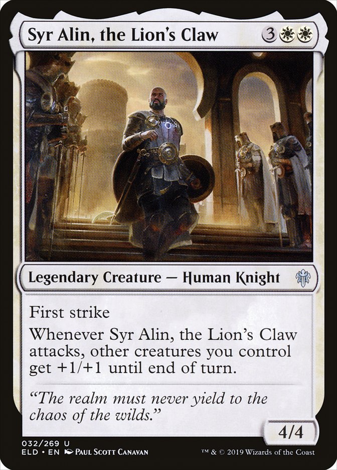 Syr Alin, the Lion's Claw [Throne of Eldraine] | Card Merchant Takapuna