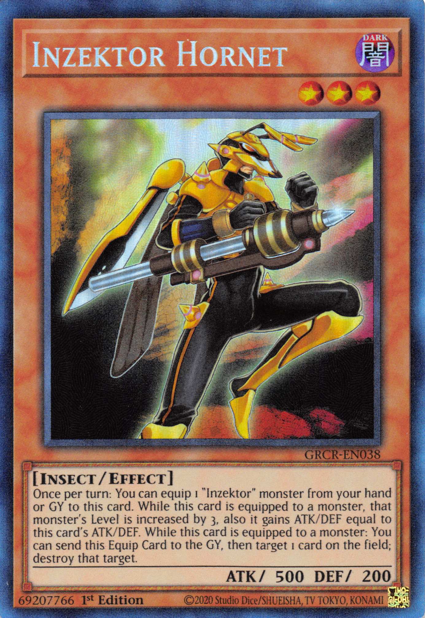 Inzektor Hornet [GRCR-EN038] Collector's Rare | Card Merchant Takapuna