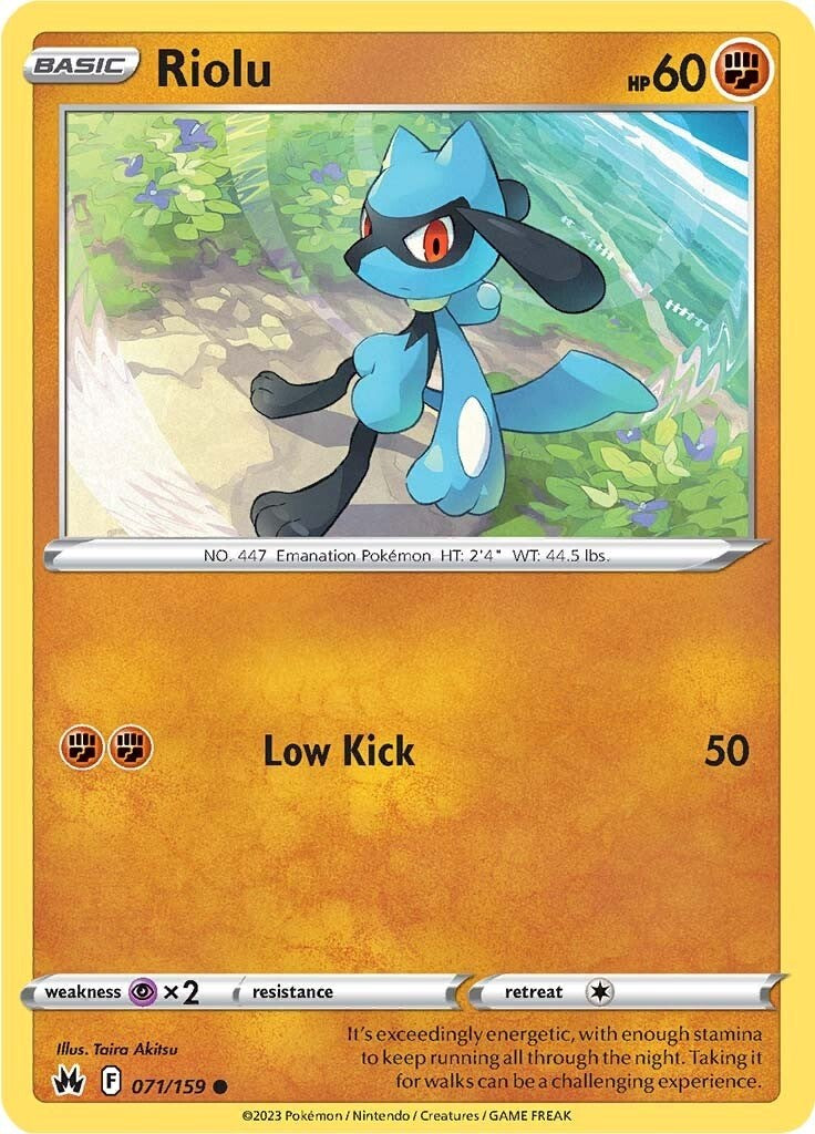 Riolu (071/159) [Sword & Shield: Crown Zenith] | Card Merchant Takapuna