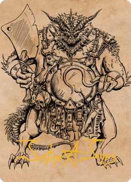 Thrakkus the Butcher Art Card (Gold-Stamped Signature) [Commander Legends: Battle for Baldur's Gate Art Series] | Card Merchant Takapuna