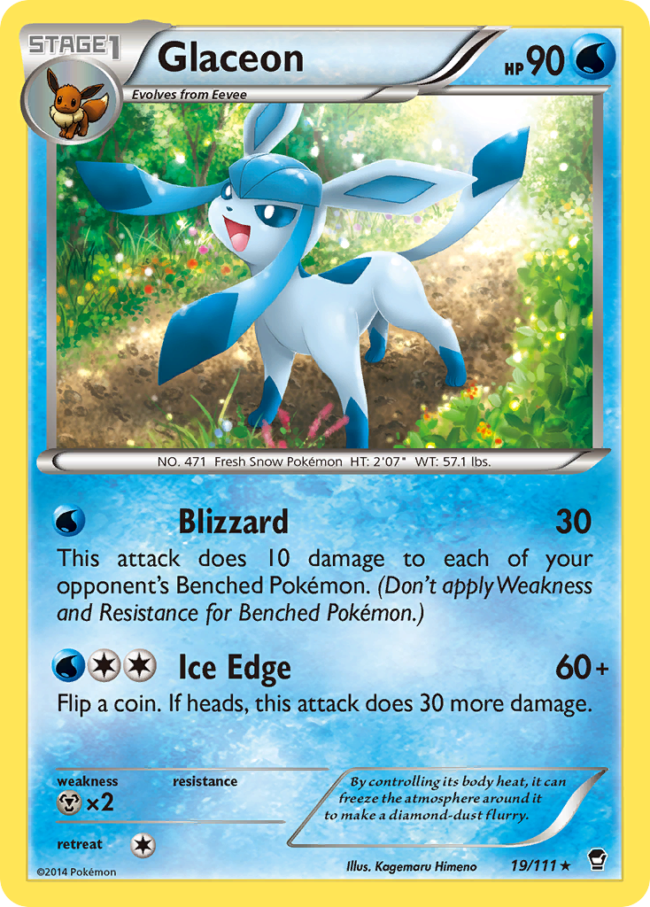 Glaceon (19/111) [XY: Furious Fists] | Card Merchant Takapuna