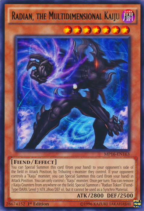 Radian, the Multidimensional Kaiju [MP16-EN163] Rare | Card Merchant Takapuna