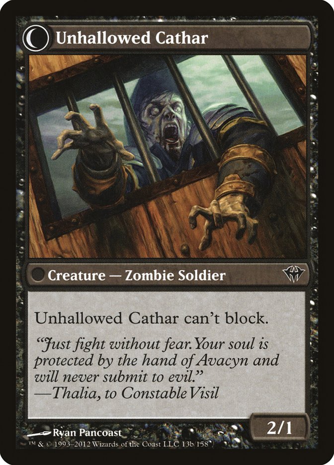 Loyal Cathar // Unhallowed Cathar [Dark Ascension] | Card Merchant Takapuna