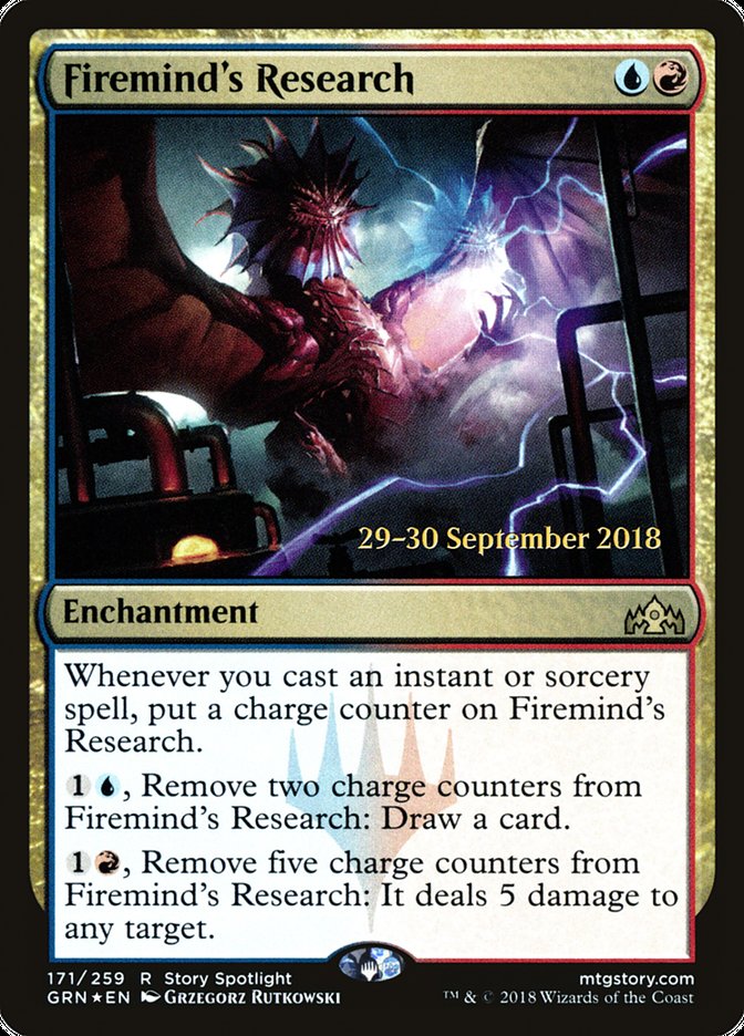 Firemind's Research [Guilds of Ravnica Prerelease Promos] | Card Merchant Takapuna