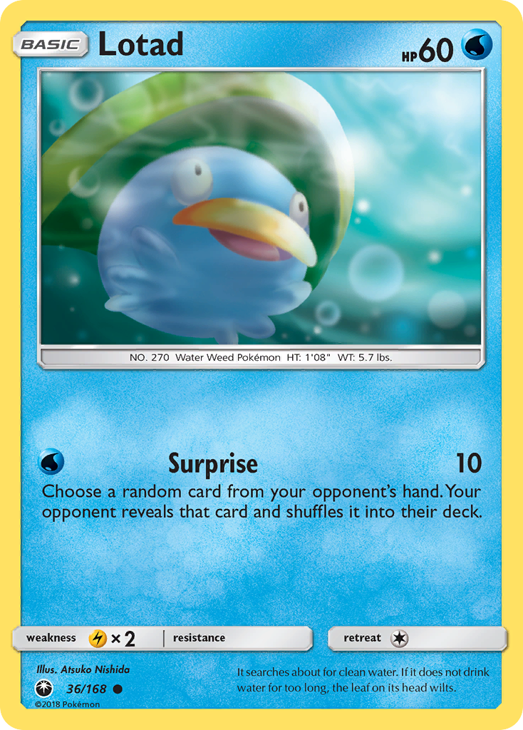 Lotad (36/168) [Sun & Moon: Celestial Storm] | Card Merchant Takapuna