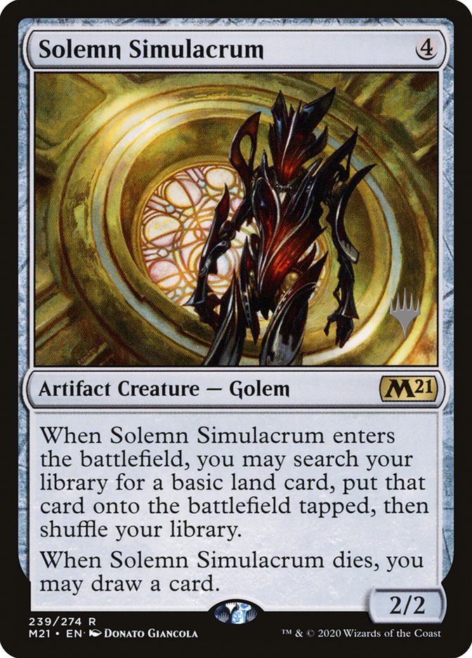 Solemn Simulacrum (Promo Pack) [Core Set 2021 Promos] | Card Merchant Takapuna