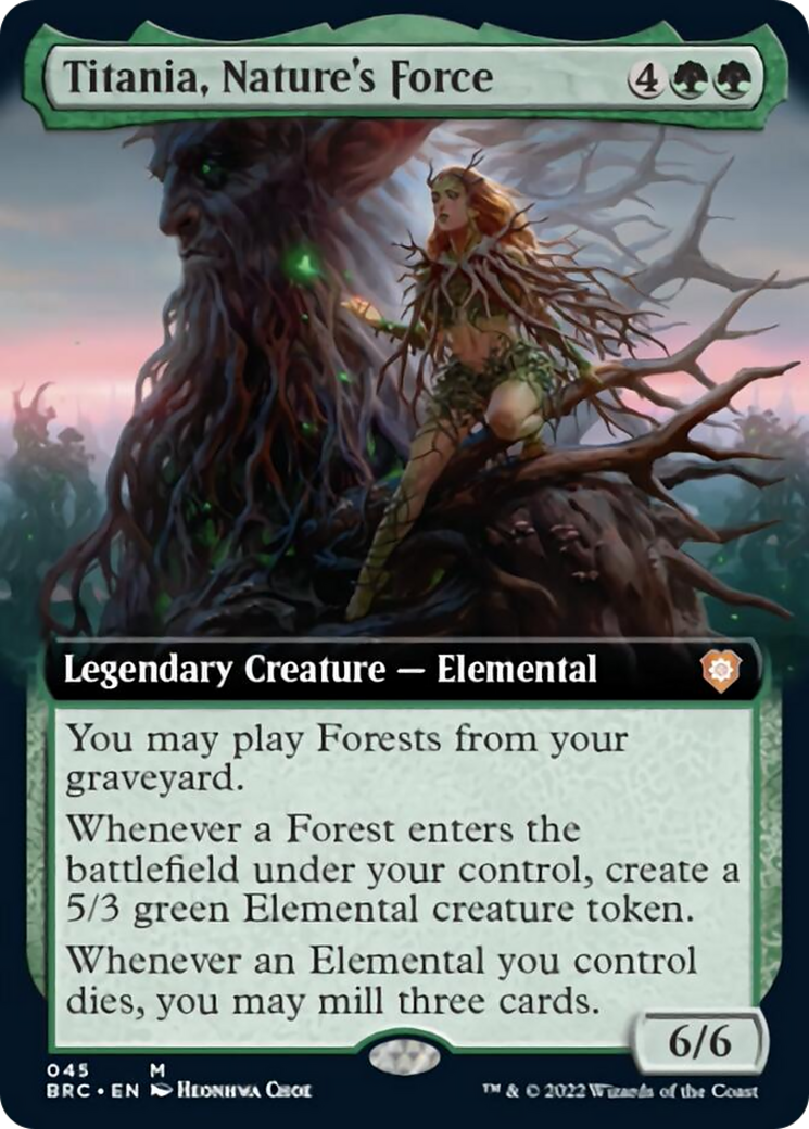 Titania, Nature's Force (Extended Art) [The Brothers' War Commander] | Card Merchant Takapuna