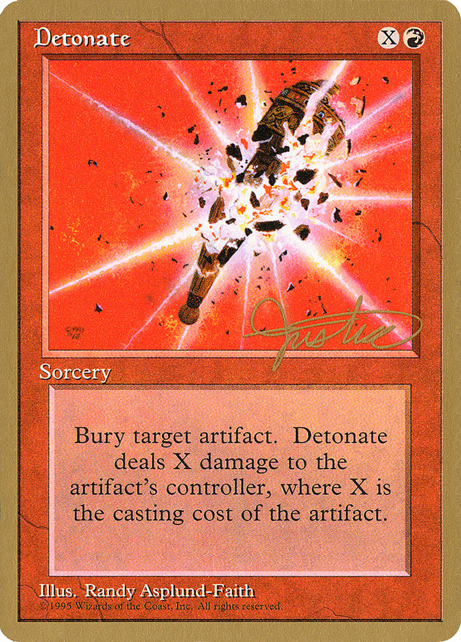 Detonate (Mark Justice) [Pro Tour Collector Set] | Card Merchant Takapuna