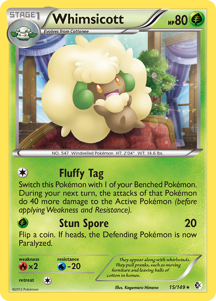 Whimsicott (15/149) [Black & White: Boundaries Crossed] | Card Merchant Takapuna