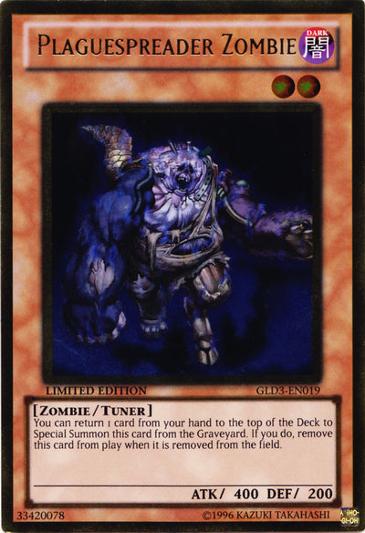 Plaguespreader Zombie [GLD3-EN019] Gold Rare | Card Merchant Takapuna