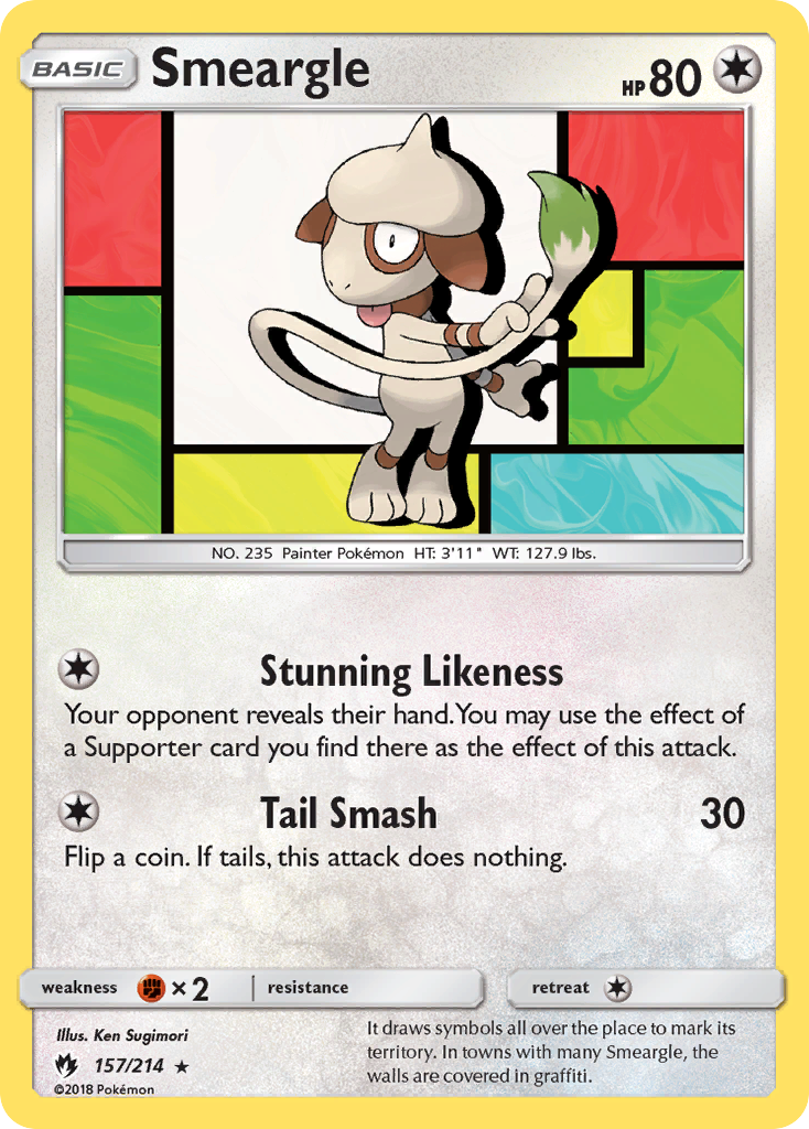 Smeargle (157/214) [Sun & Moon: Lost Thunder] | Card Merchant Takapuna